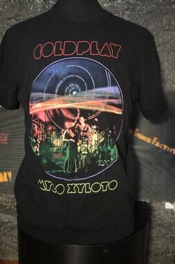 Coldplay Mylo Xyloto Live 2012 Tour T Shirt Black Band Concert Tee Large